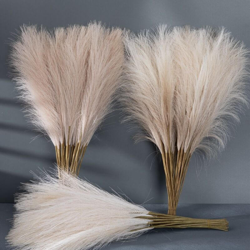 Short Faux Pampas Grass (10 Pcs)
