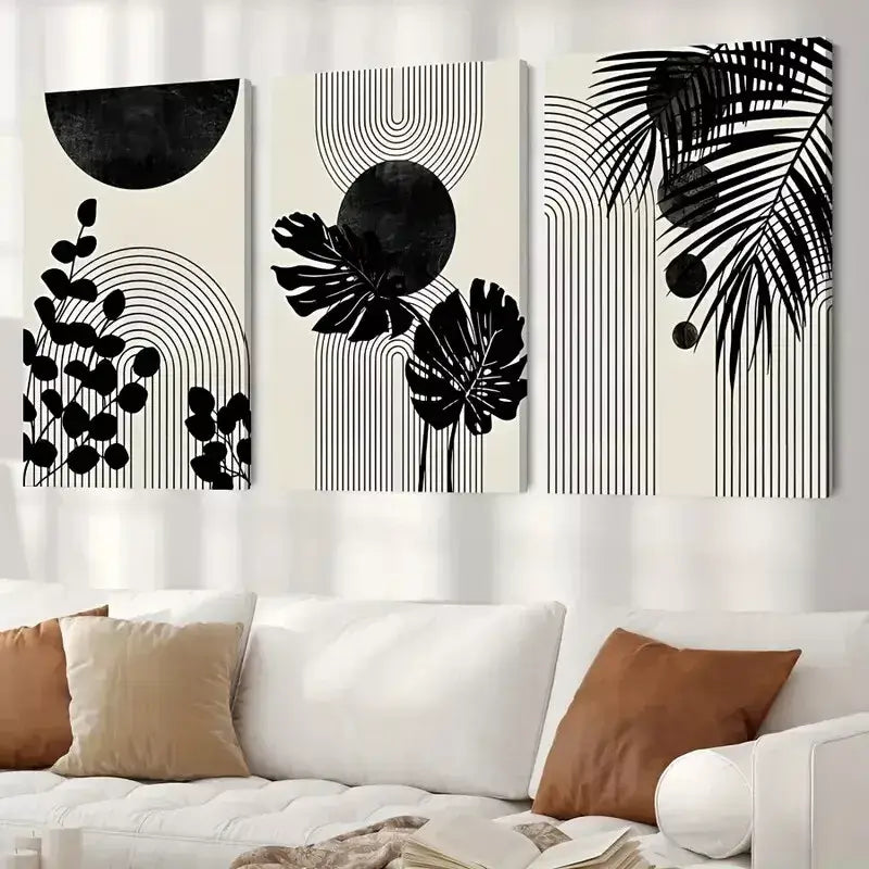 Boho Tropical - Canvas Wall Print (Set of 3)