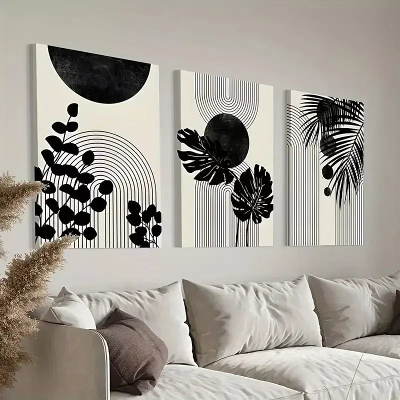 Boho Tropical - Canvas Wall Print (Set of 3)