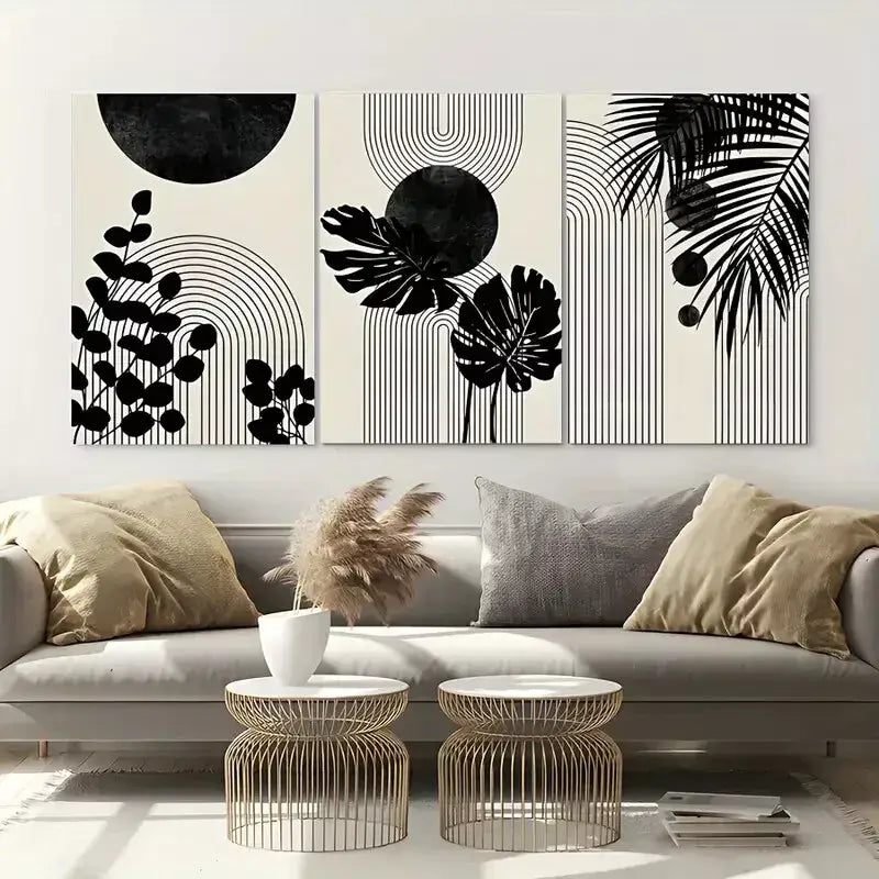 Boho Tropical - Canvas Wall Print (Set of 3)