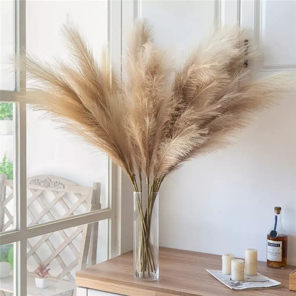 Short Faux Pampas Grass (10 Pcs)