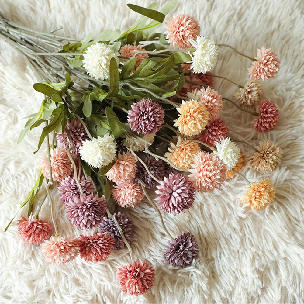 Faux Ahava Flower - (3 stems/15 Heads)