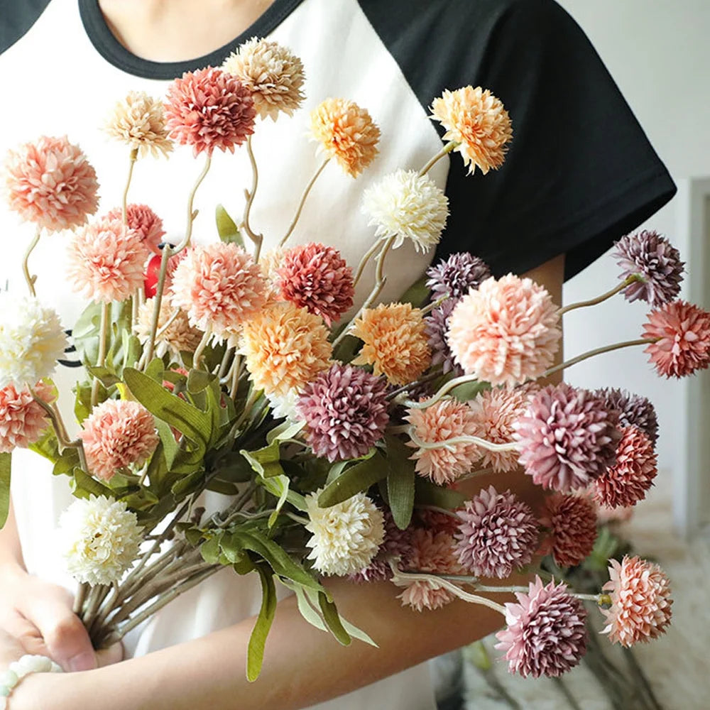 Faux Ahava Flower - (3 stems/15 Heads)