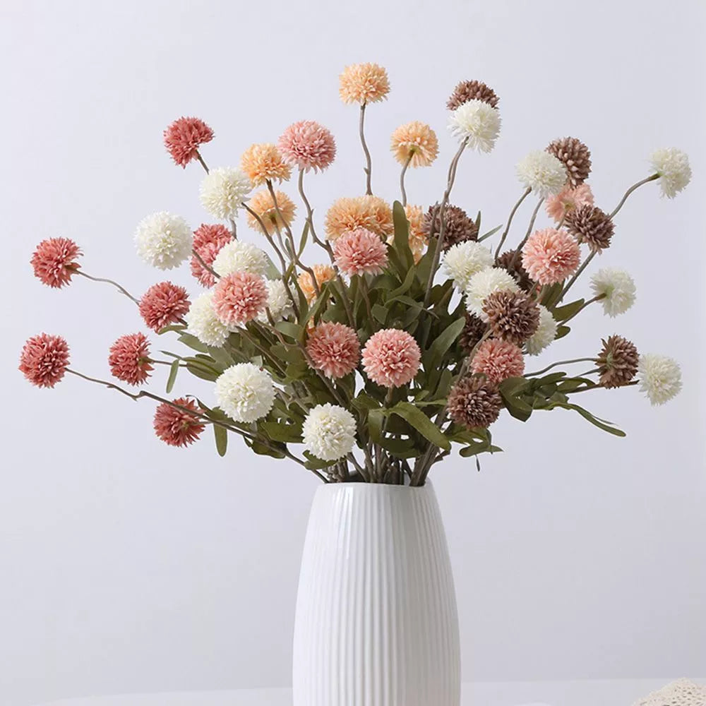 Faux Ahava Flower - (3 stems/15 Heads)